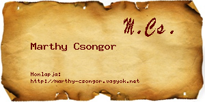 Marthy Csongor névjegykártya